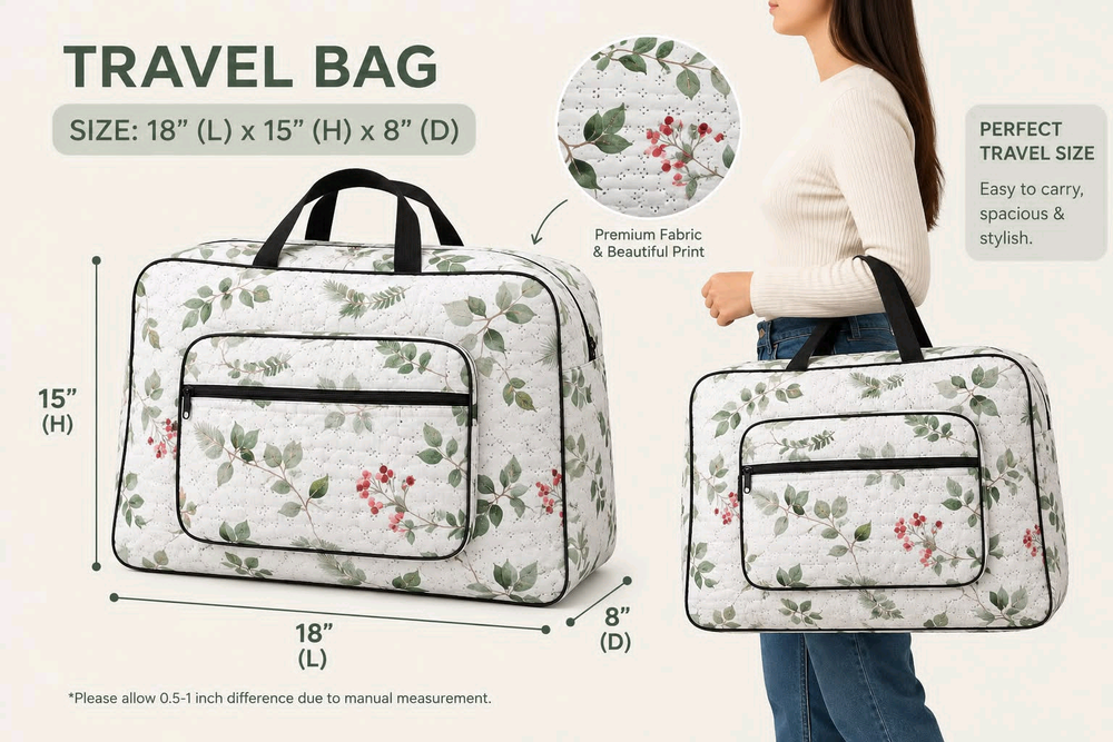 Zenoa Store Premium Cotton Quilted Travel Bag