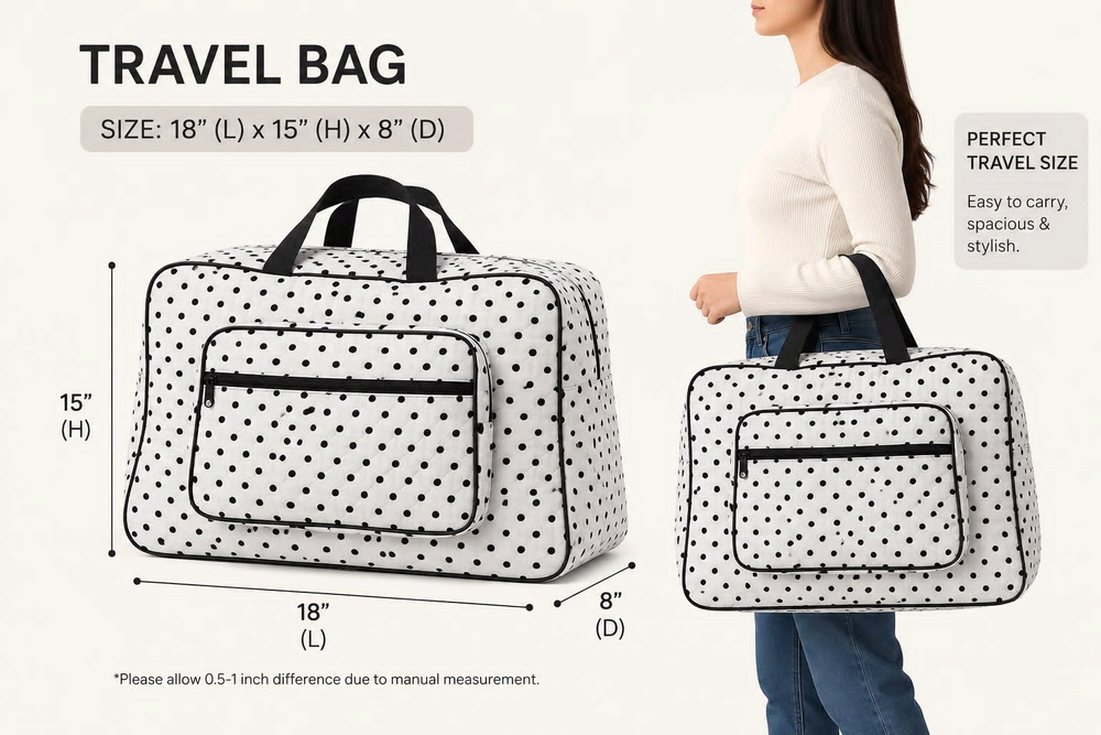 Premium Cotton Quilted Travel Bag